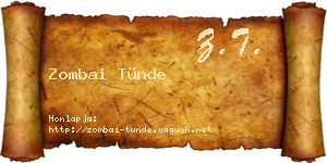 Zombai Tünde névjegykártya