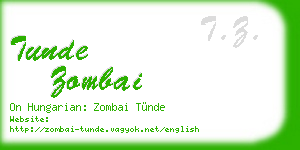 tunde zombai business card